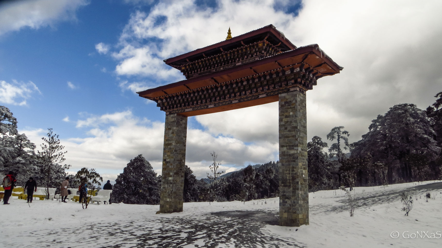 Foto entrada con nieve