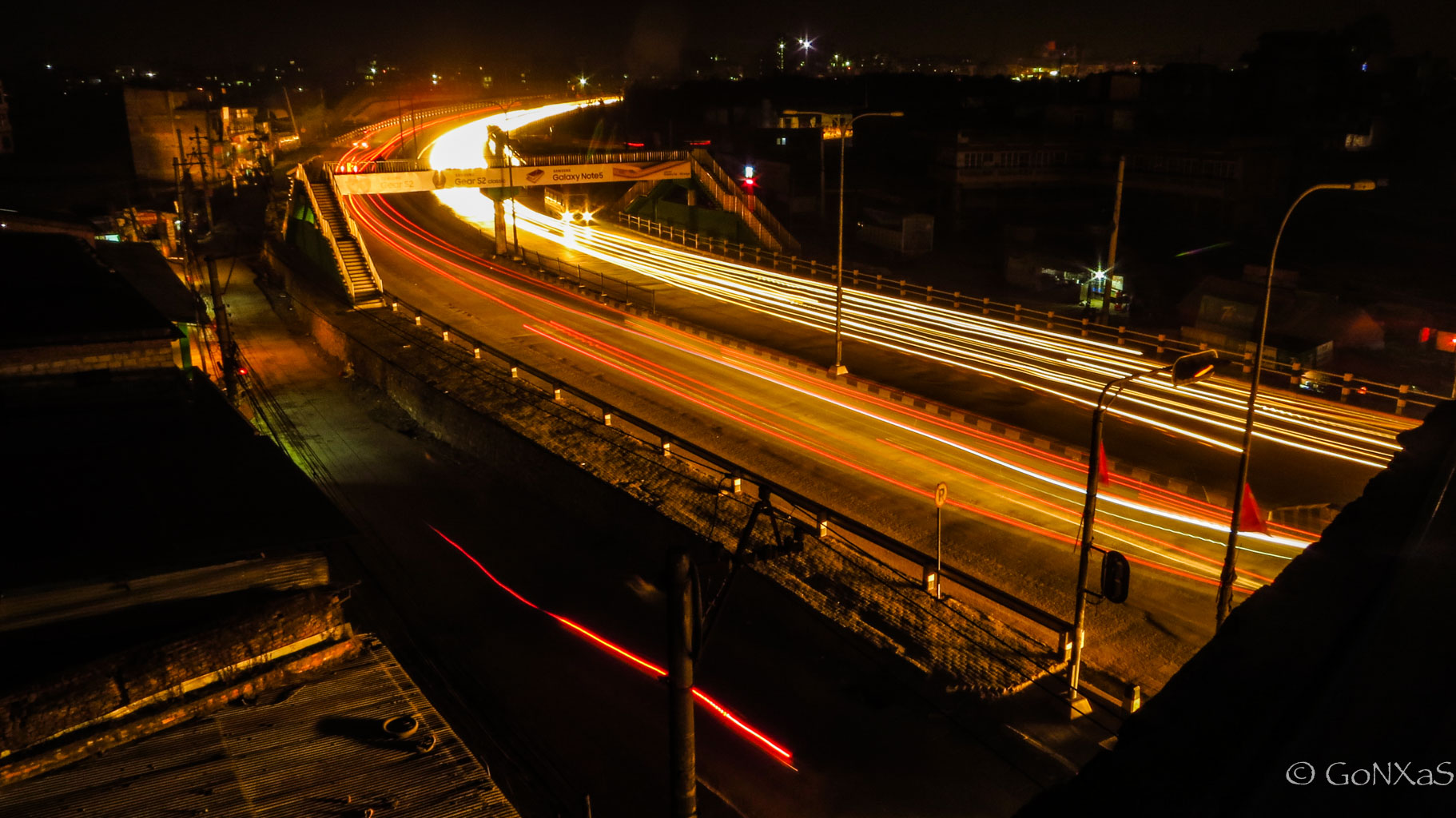 Foto curva de la ruta